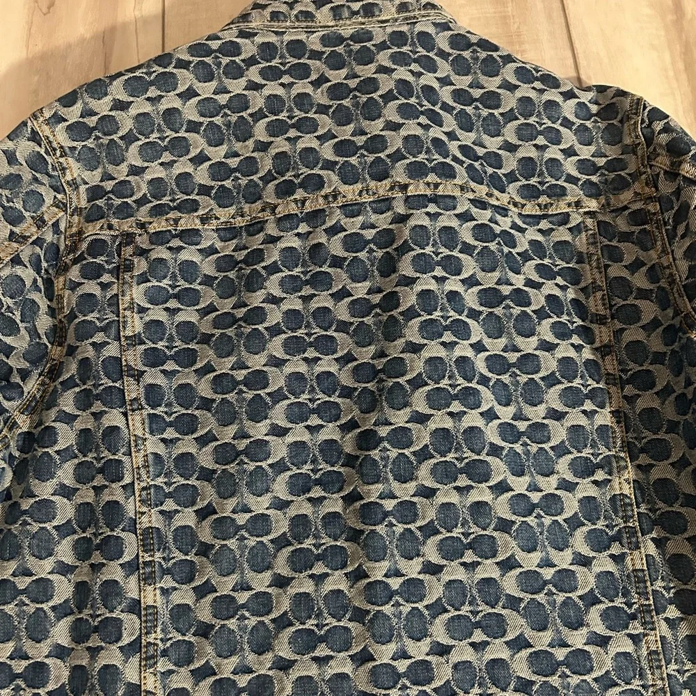 Blue Patterned Denim Jacket - Picture 8 of 8